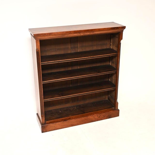 Antique Victorian Walnut Open Bookcase, 1870s For Sale - Image 11 of 11