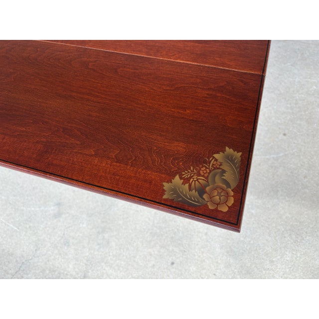Hitchcock Riverton Finish Drop Leaf 48" Dining Table For Sale - Image 12 of 17