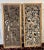 A lovely pair of antique Chinese hanging wood panels with hand-carved avian and floral motifs. Product Information:...