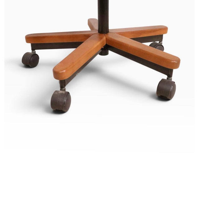 Wood Vintage Adjustable Swivel Desk Chair Stool by Hon C. 1970's For Sale - Image 7 of 17