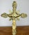 Vintage French Brass Religious Ornate Altar Cross For Sale - Image 5 of 13