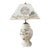 Vintage Chinese Export Ceramic Table Lamp Hand Painted Chinoiserie With Matching Shade For Sale
