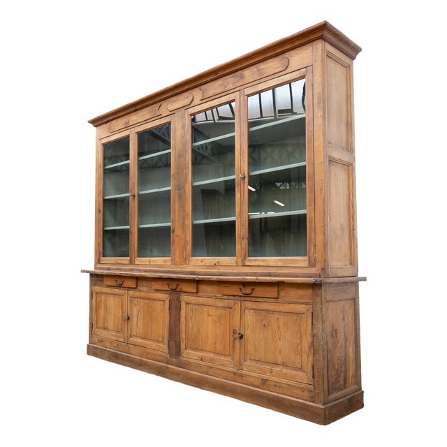 Antique Oak and Fir Bookcase, 1900 For Sale