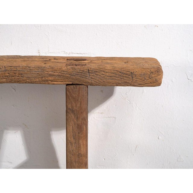 Wood Antique Chinese Wooden Bench For Sale - Image 7 of 9