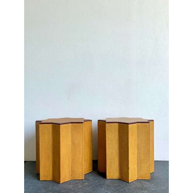 Vintage Star Shaped Molded Resin Side Tables . A Pair For Sale - Image 9 of 12