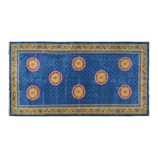 Vintage Chinese Art Deco Hand Knotted Wool Rug, 8'x15'4'' For Sale