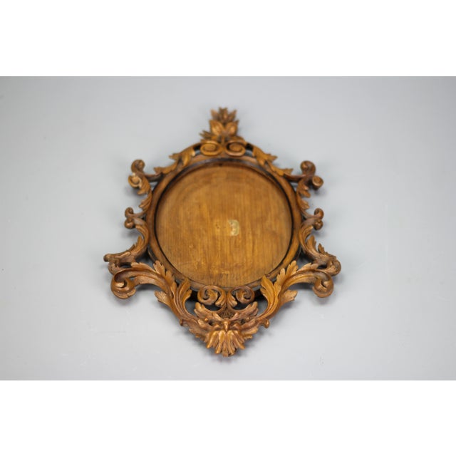 Late 19th Century Carved Walnut Oval Picture Frame, France, 1890s For Sale - Image 12 of 18