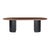 Marlow Black Wood Oval Dining Table For Sale - Image 4 of 10