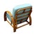Restored Rattan Triple-Strand Half Moon Arm Lounge Chair W/ Wave Back For Sale - Image 4 of 5