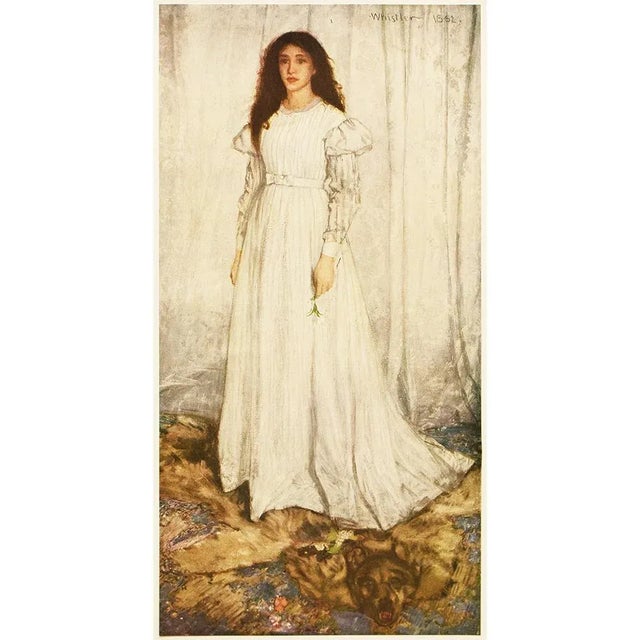 1956 After Whistler "The White Girl", Vintage Full-Color Print For Sale In Dallas - Image 6 of 7