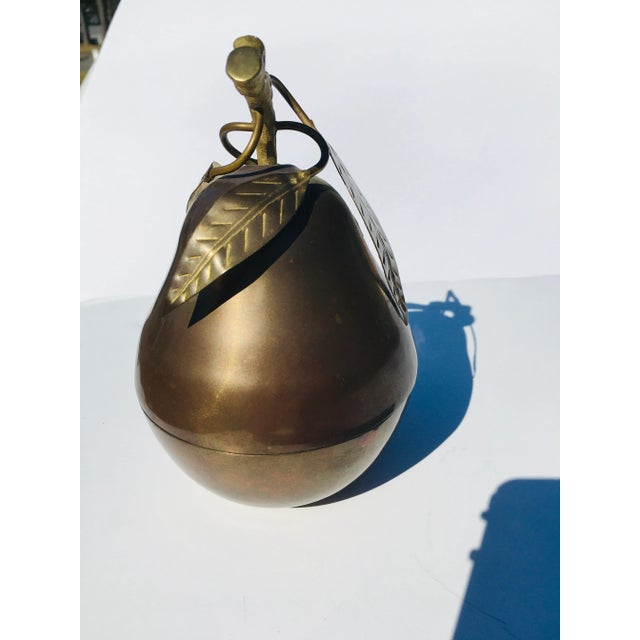 1970s Brass Pear Box For Sale In Boston - Image 6 of 6