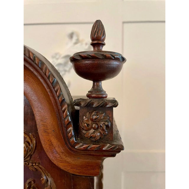 Carved Mahogany Grandmother Clock in the Style of Chippendale For Sale - Image 11 of 18