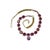 Mid-Century Modern Mid 20th Century 22k Yellow Gold Carat Ruby Rubies Necklace For Sale - Image 3 of 4