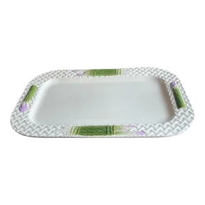 Vintage Majolica Style Asparagus Serving Platter Hand Painted in Portugal