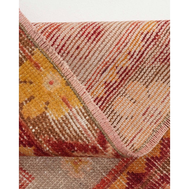 1970s Vintage Turkish Handmade Wool Cotton Red Runner Rug For Sale - Image 9 of 11