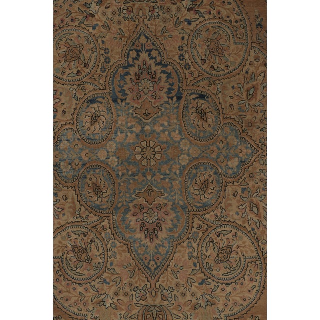Textile Antique Persian Kerman Lavar Rug, Regal Intricate Floral Medallion - Rug & Kilim For Sale - Image 7 of 8