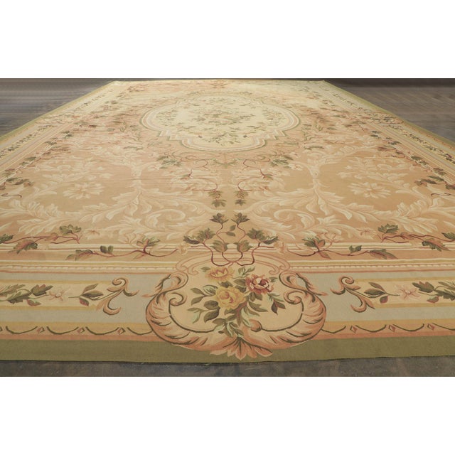 Textile Vintage Chinese Aubusson Rug, 12'08 X 20'10 For Sale - Image 7 of 8