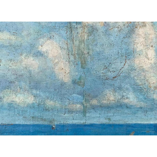 Seascape Waterscape Landscape Oil Painting Original Art by Ukrainian Artist Sokolovsky G. 1970s For Sale - Image 4 of 6