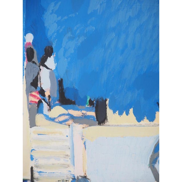 Gabriel Godard, Blue Forest, Gouache For Sale - Image 4 of 10