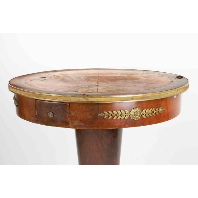Vintage Walnut Dining Table in Wood and Metal, Italy, 1950s For Sale - Image 4 of 8