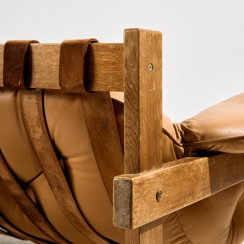 Hungarian Leather Sofa Set from Ipoly Furniture Factory, 1970s, Set of 2 For Sale - Image 4 of 18