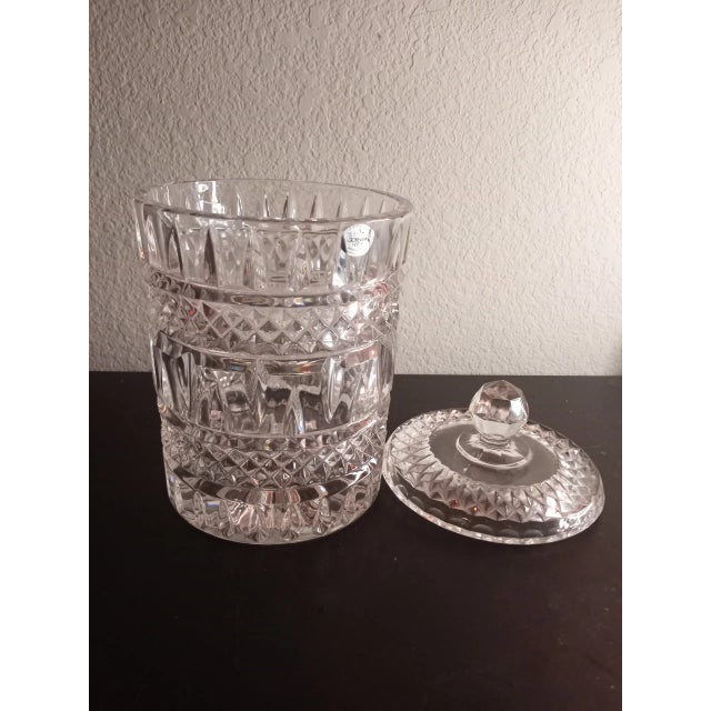 1960s Gorham Germany Lead Cut Crystal Covered Canister Jar For Sale - Image 5 of 9