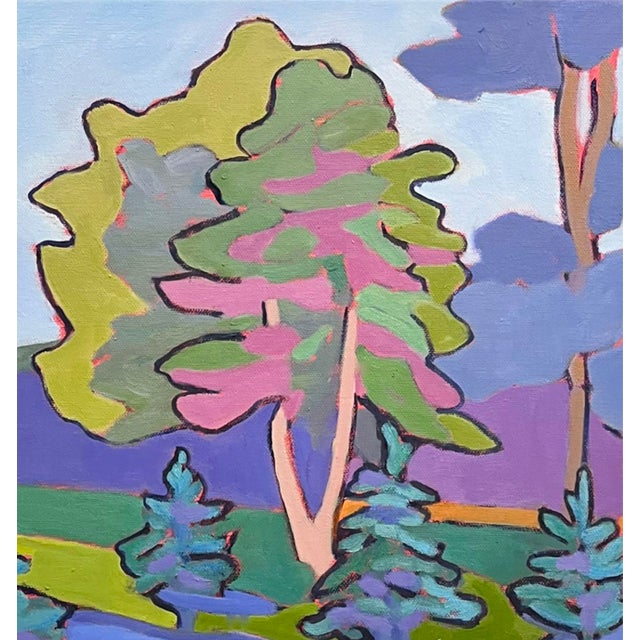 Pine Tree Mirage invites a second look. What first reads as a lake is actually shadow — a playful visual shift that turns...