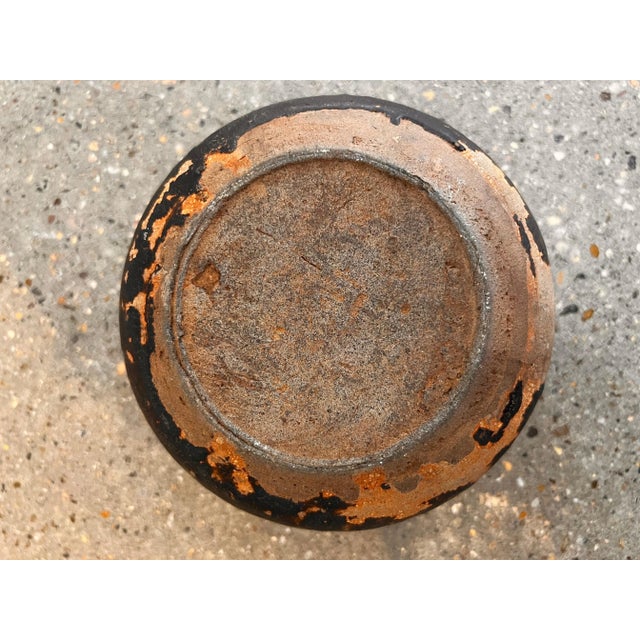 Late 19th Century Black/Brown Etched Burmese Ceramic Vessel For Sale - Image 4 of 7