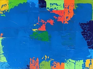 “AS051521” Contemporary Abstract Color Study Acrylic Painting