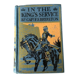 Decorative Antique Book With Medieval Knight For Sale