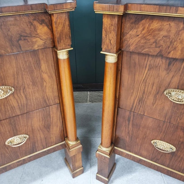 Empire Chests of Drawers in Walnut and High-Class Briar, 1810, Set of 2 For Sale - Image 13 of 14