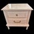 Beautiful pair of Hollywood Regency / Coastal faux bamboo nightstands freshly lacquered in Benjamin Moore’s “wispy pink” ....