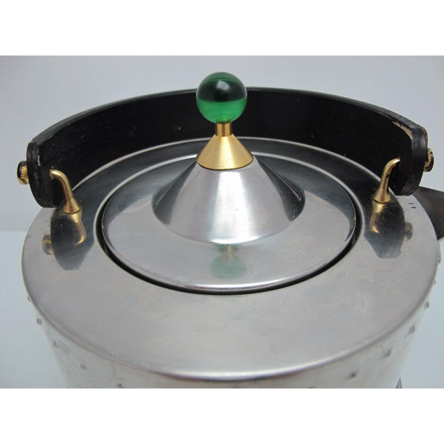 Mid-Century Modern Bodum Carsten Jorgensen Ottoni Green Finial Stainless 18/10 Stove Top Tea Kettle For Sale - Image 3 of 12