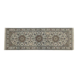 1980s Indo Persian Nain Runner , 2'9" X 8'2" For Sale