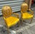 2020s French Style Yellow Velvet Chairs With Gold Details- Set of 2 For Sale - Image 5 of 9
