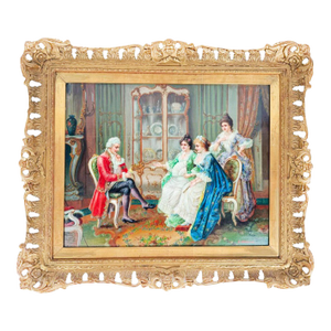 19th Century Italian Oil on Board Painting by Claude Ferrand