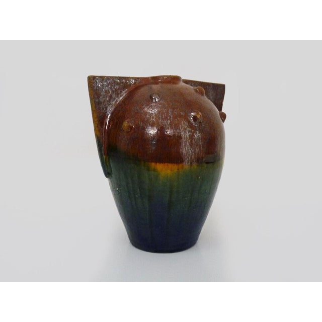 Warm-Flamed Sandstone Vase, 1980s For Sale - Image 3 of 11