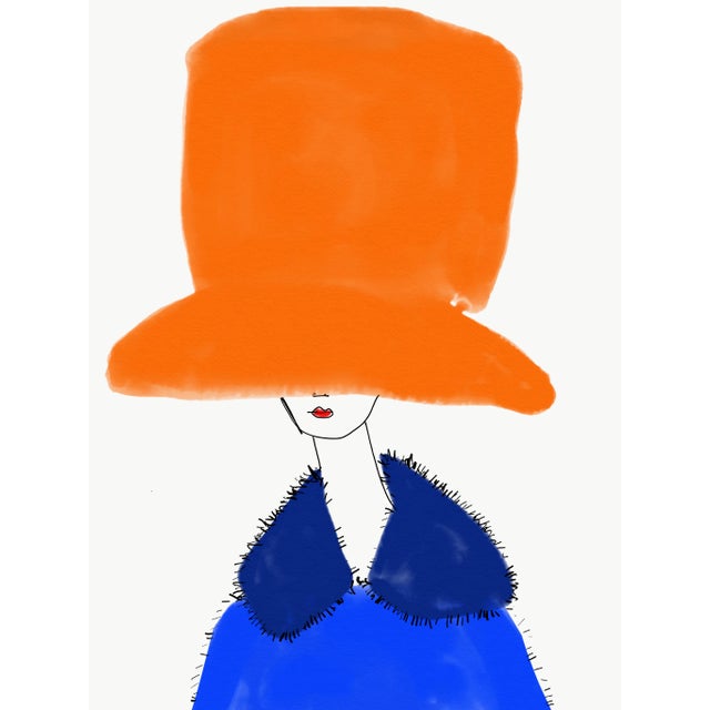 “Orange Et Blu” Limited Edition Print by Annie Naranian For Sale