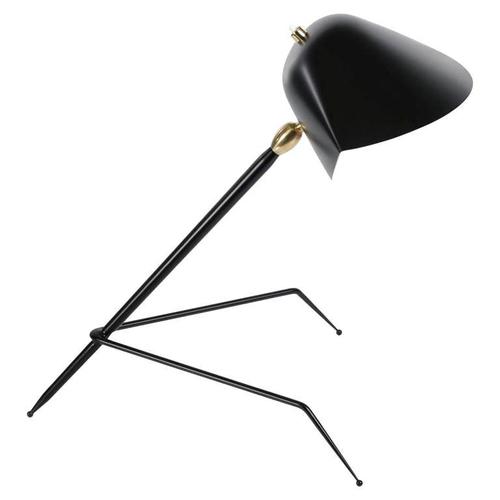Metal Mid-Century Modern Black Tripod Lamp by Serge Mouille For Sale - Image 7 of 7