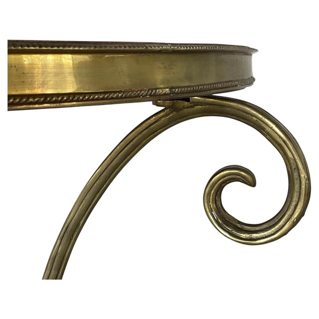 Stone Louis XVI Style Neoclassic Bronze Black Marble Top Gueridon With Casters For Sale - Image 7 of 11