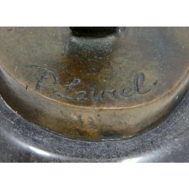 1920s 1920s Signed P.Laurel, Bronze Statue Art Deco Dancer Sculpture For Sale - Image 5 of 5