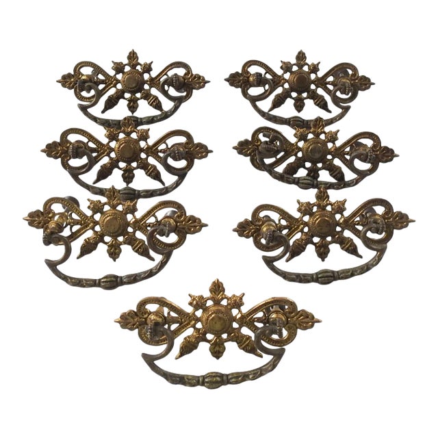 Vintage Brass Drawer Pulls Set of 7 Chairish