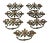 Vintage Brass Drawer Pulls - Set of 7 For Sale