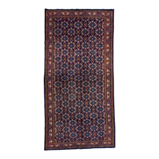 Antique Persian Arak Hand-Knotted Runner 4'3" X 10'2" For Sale