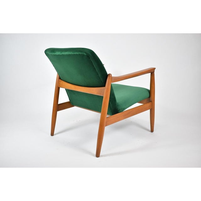 Vintage Green Fabric Armchair by E. Homma, 1960s For Sale - Image 11 of 14