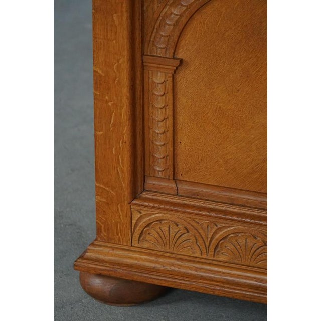 Vintage Danish Empire Sofa in Oak and Velour, 1920s For Sale - Image 11 of 16