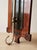 Brown Mid-Century Wooden Coat Rack with Metal Hooks For Sale - Image 8 of 10