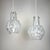 Metal Mid-Century White and Clear Murano Glass Pendant Lamps, Italy, 1970s, Set of 2 For Sale - Image 7 of 7