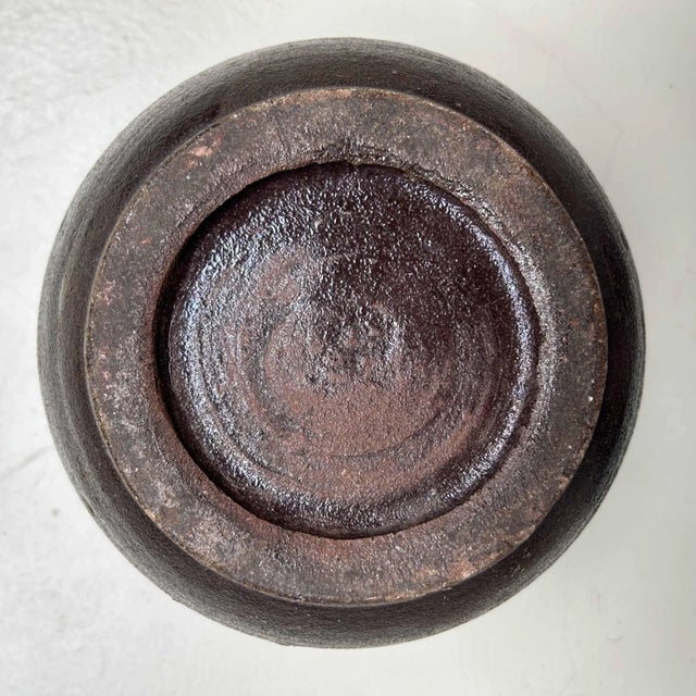 Vintage Shigaraki Earthenware Plant Stand, 1970s For Sale - Image 9 of 11