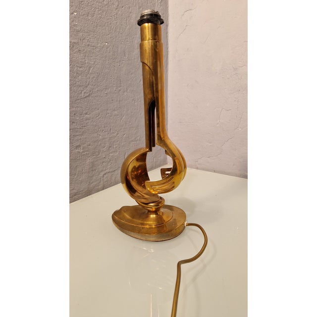 Brass Table Lamp with Informal Decoration, 1960s For Sale - Image 10 of 18